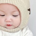 thumbnail image 3 of CSChome Baby Hat Baby Winter Hat - Cartoon Ear Decor Knitted Color Matching Soft Photo Prop, 3 of 7