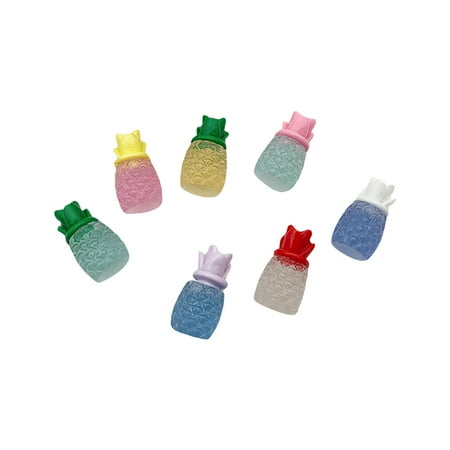 

10pcs Diy Luminous Small Pineapple Transparent Resin Accessories Creative Handmade Small Night Light Parking Sign Ornaments