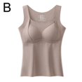 thumbnail image 1 of SGACAI Chaleco cálido, con sujetador, almohadilla para el pecho, ropa interior gruesa sin costuras para mujer, parte superior inferior Y8, 1 of 7
