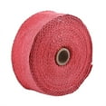 thumbnail image 2 of Exhaust Wrap  Exhaust Pipe Heat Wrap  Exhaust Wrap Tape  Exhaust Header Wrap 10M Motorcycles Exhaust Pipe Heat Wrap Manifold Covers Insulation Roll Tape Glass Fiber Red, 2 of 2