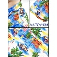 thumbnail image 5 of LA LEELA Men's Hawaiian Shirts Short Sleeve Button Down Shirt Men's Hawaii Shirts Boho Holiday Casual Summer Beach Shirts for Men Funny XL Hawaii Party, Blue, 5 of 5