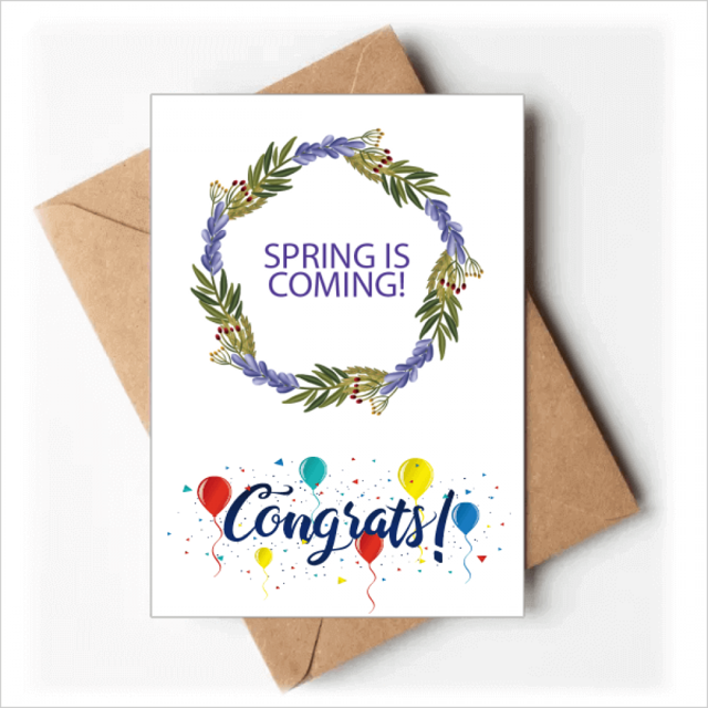 Flor azul planta ronda Garland Sobre de la Carta de felicitación de la tarjeta de matrimonio