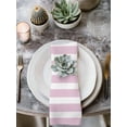 thumbnail image 2 of Pink Stripe Cloth Napkins Set of 8 Reusable Dinner Napkins, Modern Simple Geometric White Striped Cocktail Napkin Washable Table Napkins for Wedding/Holiday Party/Baby Shower 20"x20", 2 of 7