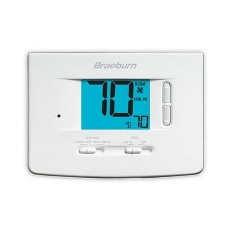 Braeburn Low Voltage Thermostat, 18 to 30VAC White 1220