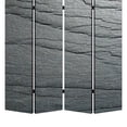 thumbnail image 4 of 4 Panel Canvas and Metal Frame Room Divider, Slate Gray- Saltoro Sherpi, 4 of 5