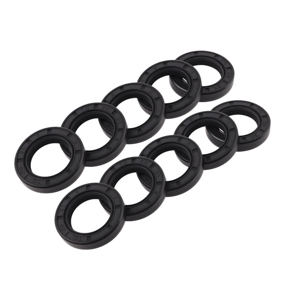 Sello de aceite universal Unique Bargains TC de doble labio con resorte de acero, anillo de sello de eje rotativo 20x31x6mm, caucho nitrilo de alta presión negro, 10 piezas