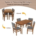 thumbnail image 5 of Bellemave Dining Table Set for 4, Solid Wood 5-Piece Farmhouse Kitchen Table Set, 4 Upholstered Chairs and 1 Rectangle Table for Kitchen, Dining Room (Brown+Gray), 5 of 10