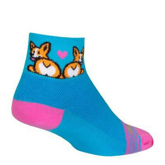 SockGuy Women's 2in Corgi Luv Cycling/Running Socks (Corgi Luv - S/M)