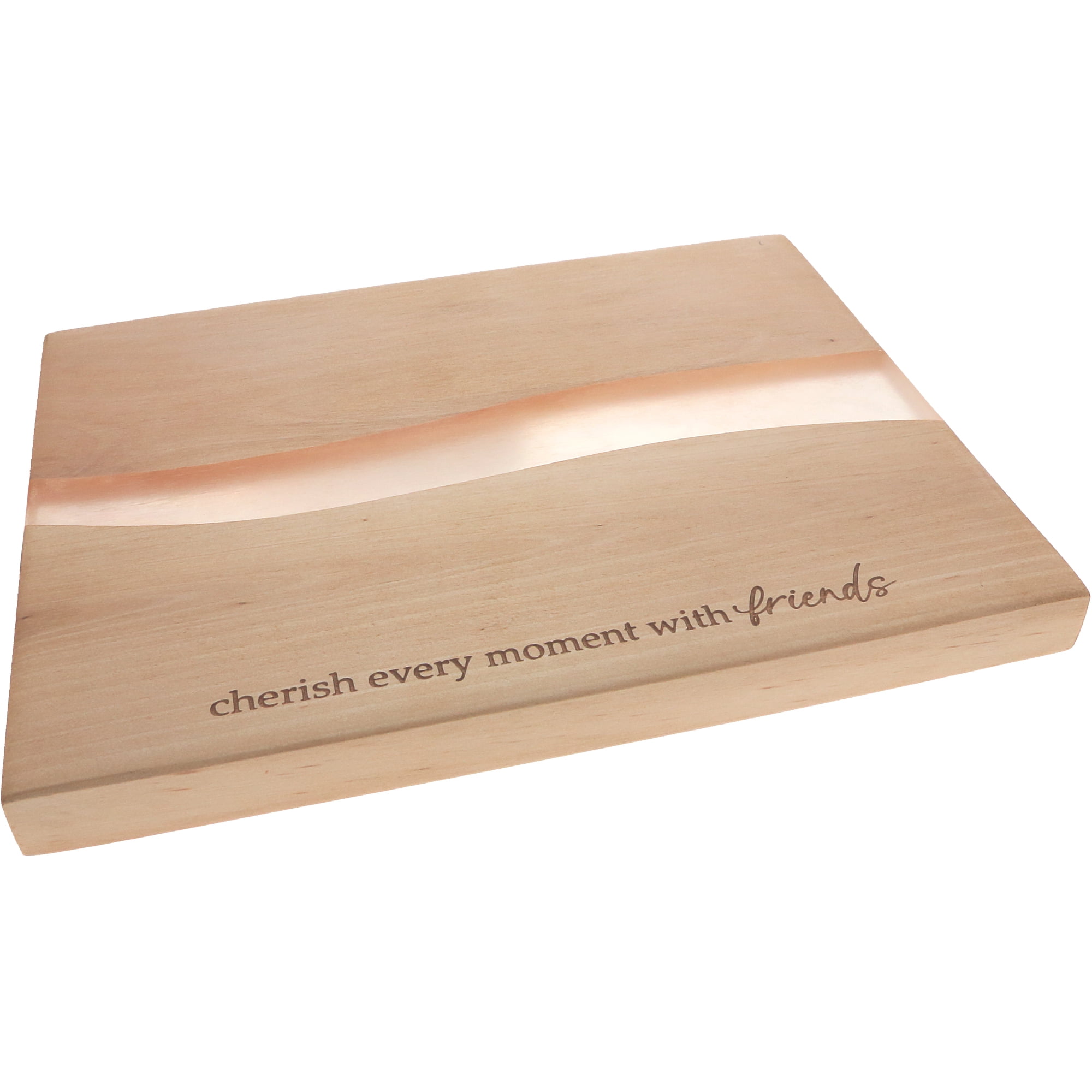Pavilion Gift Company - Friends - 9" Wood & Resin Cheese/Bread Board Set