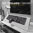 thumbnail image 2 of Kit Teclado Y Mouse Inalámbrico Color Negro Para Computadora Pc Diseño Ergonomico y silencioso, 2 of 6