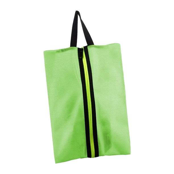 Bolsa para zapatos con cremallera, organizador para acampar, estuche de almacenamiento, senderismo, lavandería, portátil, para exteriores verde
