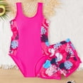 thumbnail image 2 of mgoYE Matching Swimsuits for Kids Girls Swimsiut One-Piece Bathing Suit with Mesh Cover Ups Adjustable Straps Cut Out Swimwear(Hot Pink,13-14 Years), 2 of 7
