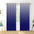 thumbnail image 5 of Nanqianyi Blue Ombre Blackout Curtains for Bedroom, Room Darkening Thermal Insulated Grommet Gradient Drapes for Living Room, 2 Panels, 42x84 inches, 5 of 10