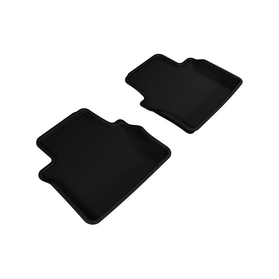 3D MAXpider Second Row Custom Fit All-Weather Floor Mat for Select Cadillac CTS RWD Sedan Models - Kagu Rubber (Black)