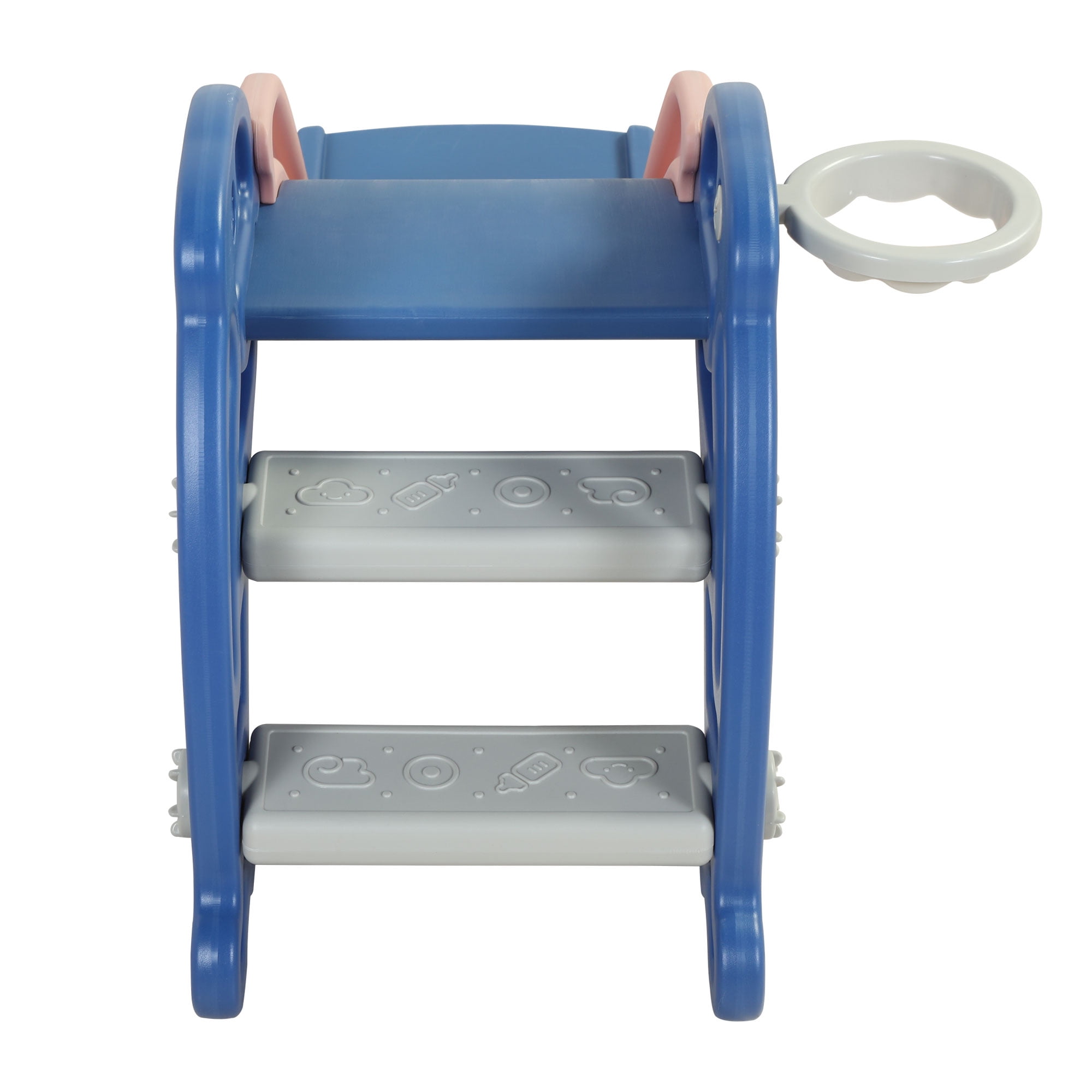 Kepooman Slide for Kids, Easy Set Up Playset for Indoor Outdoor Backyard, Slide with Basketball Hoop and Two Cute Dolphin Handrails, Blue Kepooman Slide for Kids, Easy Set Up Playset for Indoor Outdoor Backyard, Slide with Basketball Hoop and Two Cute Dolphin Handrails, Blue