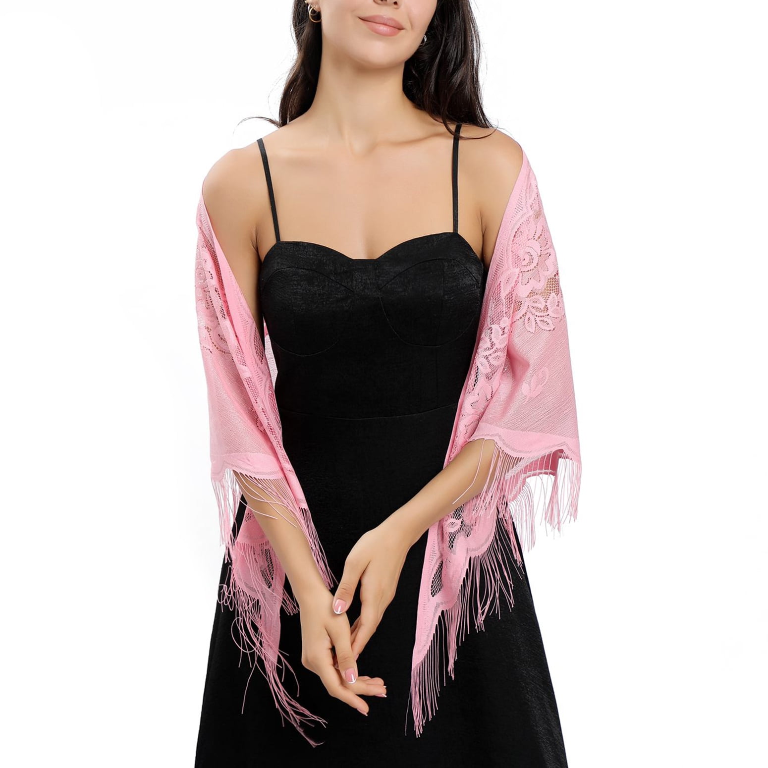 SWSMCLT Women's Lace Wrap Pashmina Shawl, Lightweight Mesh
