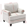 thumbnail image 2 of Historyli Go5H Modern Chenille Single Sofa With Nails And Armrests, High Elastic Sponges Upholstered Sofa Chair For Living Room, Office, Bedroom, 37.2x33.07x35.43in, 2 of 7