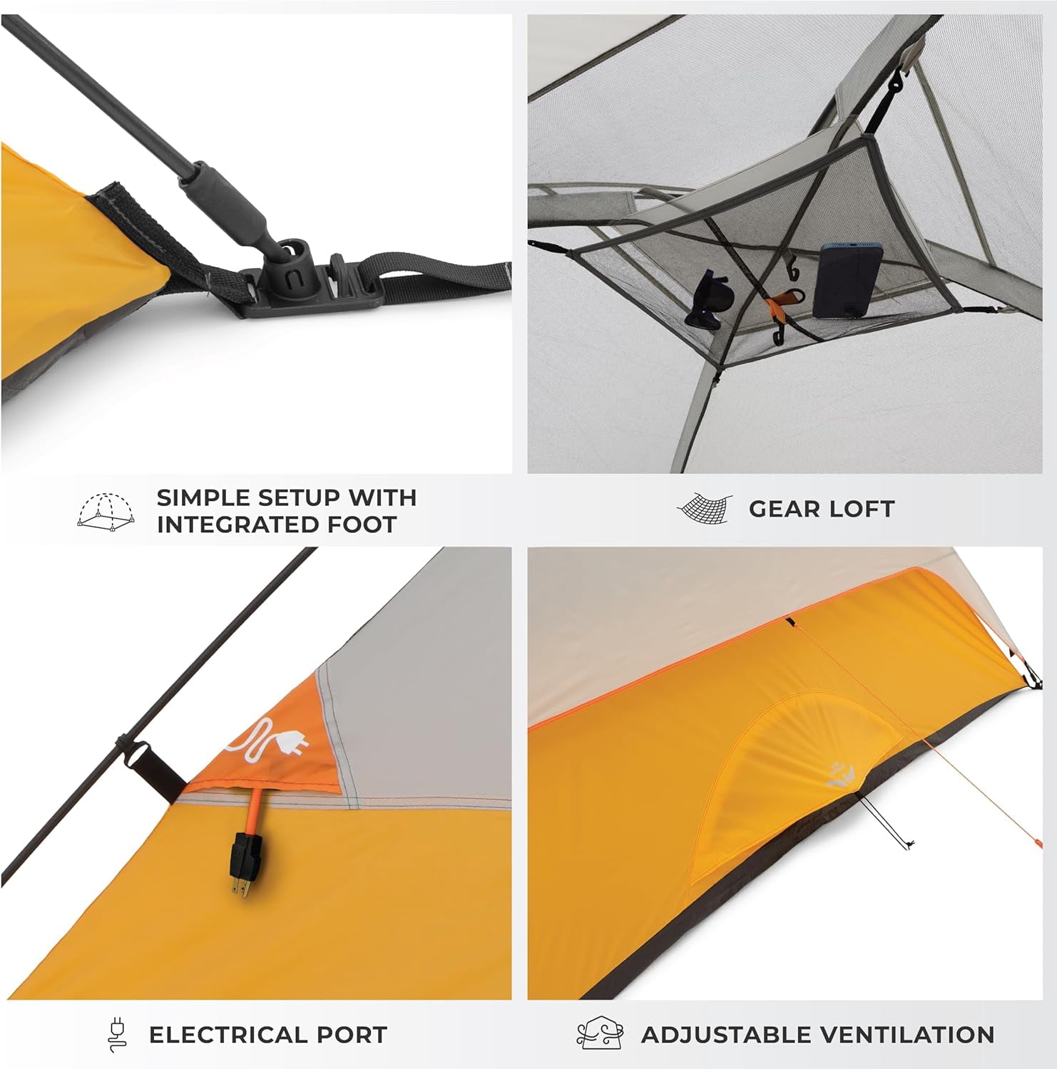CORE 10' x 9' 6 Person Dome Camping Tent, 14lbs