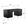 thumbnail image 5 of SEI Furniture Helston Engineered Wood Writing Desk in Black/Gold Finish, 5 of 5