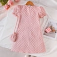 thumbnail image 4 of Larisalt Toddler Girl Summer Clothes Puff Sleeve Bow Design Dress Baby Girls Casual Dresses Age 8-12Y, 4 of 6