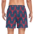 thumbnail image 2 of FORMRS Mens Swim Trunks Mesh Liner Quick Dry Casual Beach Board Shorts with Pockets, Sizes S-2XL, Blue Lobster Pattern, 2 of 9