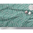 thumbnail image 3 of Soimoi Silk Fabric Leaves & Floral Block Print Fabric by The Yard 42 Inch Wide, 3 of 3