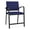 Blue, variant on Newport Reception Waiting 24.5" Oversize Hip Chair / Black Steel / Blue