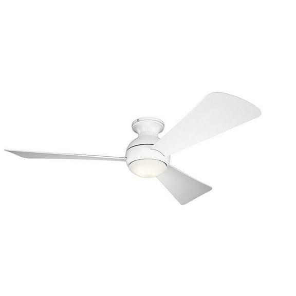 Ceiling Fan with Light Kit 11 inches Tall By 54 inches Wide-Matte White Finish Bailey Street Home 147-Bel-2268654