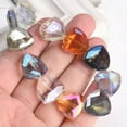 thumbnail image 4 of U8MO 10pcs 18mm Triangle Faceted Crystal Glass Loose Craft Beads for Jewelry Making-Gold Rose, 4 of 4