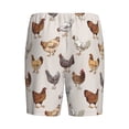thumbnail image 4 of Picia Various Chicken Pajama Shorts for Men, Men's Pajama Bottoms, Sleepwear,Short Pajama Pants-Small, 4 of 9