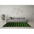 thumbnail image 3 of Ahgly Company Indoor Round Abstract Green Modern Area Rugs, 3' Round, 3 of 4