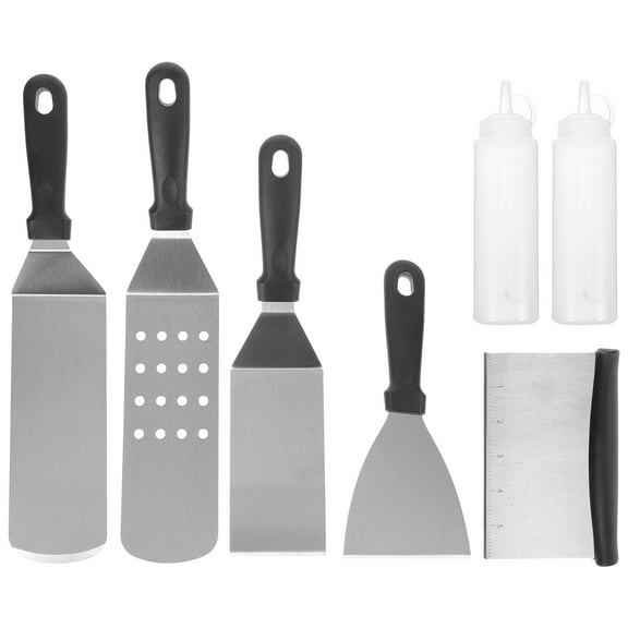 Stainless Steel BBQ Set Burgers Grilling Tools for Outdoor Grill Grill Supplies Metal Spatula Fathers Day Gifts Grill