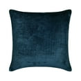 thumbnail image 5 of Decorative Blue 26"x26" (65x65 cm) Euro Size Shams, Velvet Double Side, Top Zipper Leather Puller Euro Shams For Sofa, Solid Color Pattern Modern Style - Velvet Blue Jules, 5 of 10