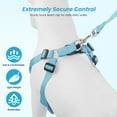 thumbnail image 4 of PcEoTllar Dog Harness and Leash Combo, Escape Proof No Pull Vest Harness, Step-in Reflective Adjustable Soft Padded Pet Harness for Small to Large Dogs, Blue L, 4 of 10