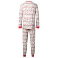 thumbnail image 4 of Odeerbi Christmas Pajamas For Family Matching Outfits Men Dad Printed Blouse Tops With Pants Set, 4 of 9