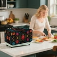 thumbnail image 4 of Renewold Toaster Oven Cover Stain-Resistant Air Fryer Smart Oven Protector with Storage Pockets Easy Clean Kitchen Appliance Accessories, 18.5 x 14.5 x 9 Inches, Ladybug Flower, 4 of 7
