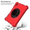 thumbnail image 4 of Dteck with Shoulder Strap Case for iPad mini 6th Generation 8.3-inch, Heavy Duty Rugged Shockproof Case with Adjustable Hand Strap,Rotating Kickstand Rubber Cover,Red, 4 of 7