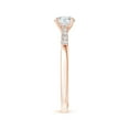 thumbnail image 3 of ANGARA Natural Diamond Tapered Shank Engagement Ring in 14K Rose Gold for Women (Size-5.6mm| Color-G| Clarity-VS2) | April Birthstone, Anniversary, Jewelry Gift for Women | Natural Diamond Ring, 3 of 10