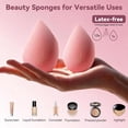 thumbnail image 4 of Heart Makeup Sponge Set - 2 Pcs Soft Beauty Sponges with Heart-Shaped Holder for Liquid Foundation, Cream, and Powder - Latex-Free Blending Sponge Kit for Valentine's Day Gifts for Women, 4 of 7