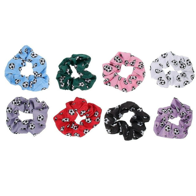 8pcs Girls Elastic Hair Ties Ropes Printed Hair Scrunchies Ponytail Scrunchy Hair Ties