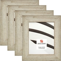 Craig Frames Hatteras, 8x12 inch Picture Frame, White Wash, Set of 4