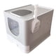 thumbnail image 4 of Caja de arena para gatos Yinane Caja de arena para gatos con capucha Inodoro cerrado Plegado Desmontable Reutilizable Gris, 4 of 8