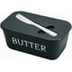 thumbnail image 1 of Plato de queso grande de color verde con cuchillo, 1 of 5