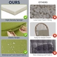 thumbnail image 6 of MOONORAH Outdoor Chair Cushions, Patio Seat Cushions Outdoor Chair Pads, 42"L x 18"W Rectangle Waterproof Outdoor Chair Cushion Garden Sofa Couch Chair Pads, Premium Comfortable, Green, 6 of 9