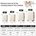 thumbnail image 2 of 4 PCS Hardshell Luggage Set with Storage Bags, Spinner Suitcase with TSA Lock(16"+20"+24"+28"), Lightweight Luggage with Travel Bags for Family, White, 2 of 9