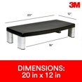 thumbnail image 2 of Soporte Para Monitor Ajustable Extra Ancho De 3M Tres Segmentos De Patas Simplemente Ajuste La Altura De 1"" A 5 7/8"" Plataforma Resistente Que Soporta Hasta 40 Lbs Espacio De 16 Pulgadas Entre Colum, 2 of 5
