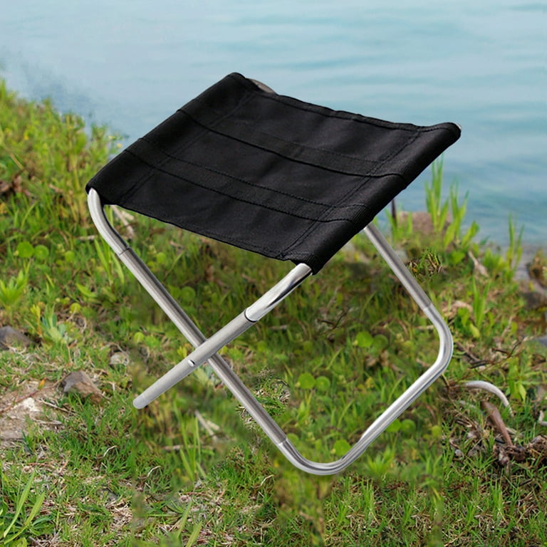 Hesroicy Folding Stool Heavy Duty Strong Load Bearing Non-slip Collapsible  with Bag Rest Aluminum Alloy Mini Picnic Fishing Camping Chair for Outdoor