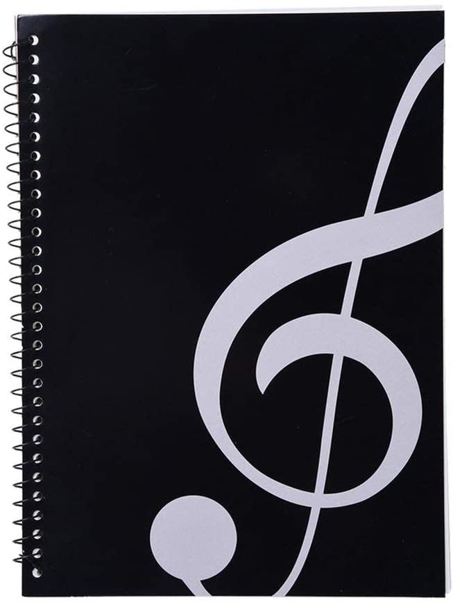 Brussels08 1Pc 50 Pages Music Sheet Spiral Stave Notebook Piano Music Manuscript Paper Notebook Paper Exercise Book Blank Piano Sheet Music Journal Songwriting Memo Book Random
