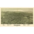 thumbnail image 2 of Fowler 18x12 Black Ornate Wood Framed with Double Matting Museum Art Print Titled - Greensburg Pennsylvania - Fowler 1901, 2 of 4