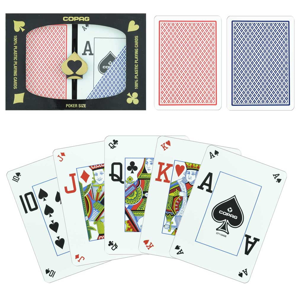Copag Red Blue Poker Size Dual Index